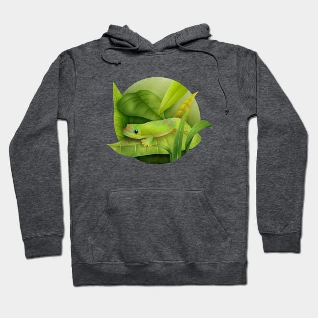 Giant Day Gecko Hoodie by CleanRain3675